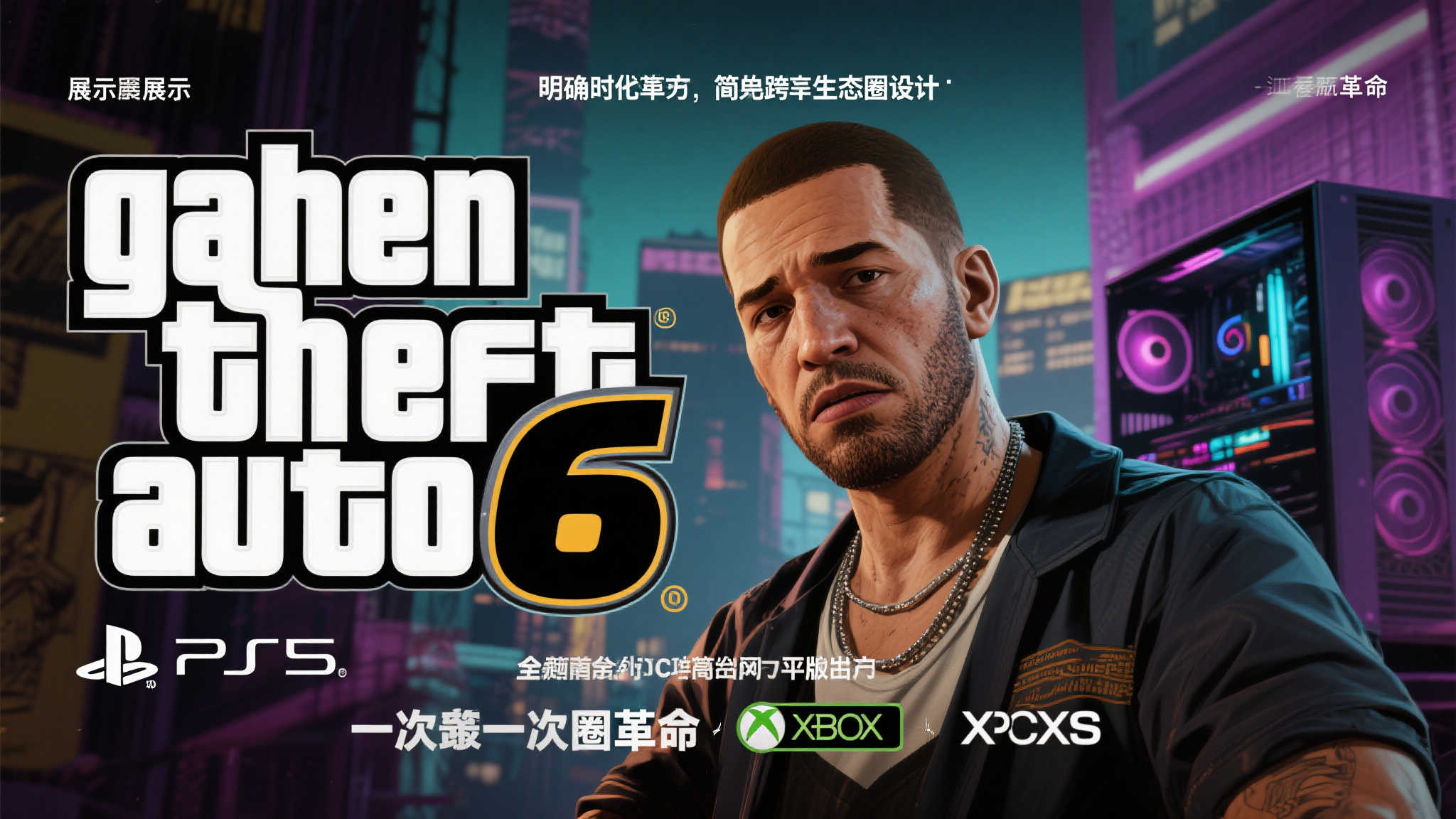 PS5实机画面揭晓,《GTA6》首发暂不支持PC版 这种展示方式可以看出开发商明确瞄准次世代